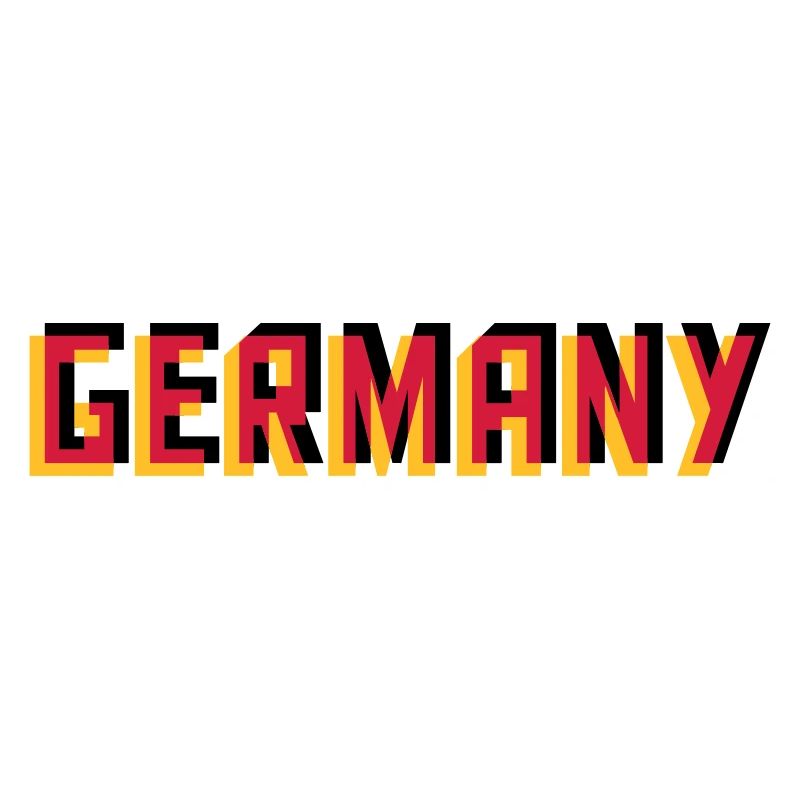 Germany Deutschland 3D Effekt Farben Schwarz Rot G