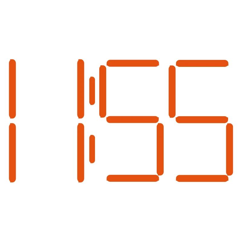 Digital clock 11:55