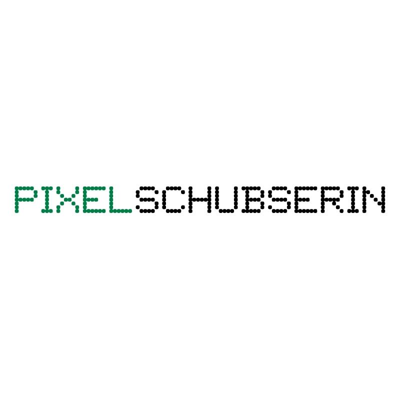 Pixelschubserin im Design von Pixeln, 2fb