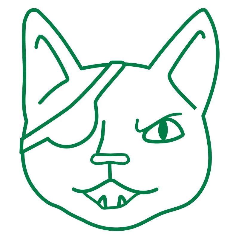 angry pirate cat face