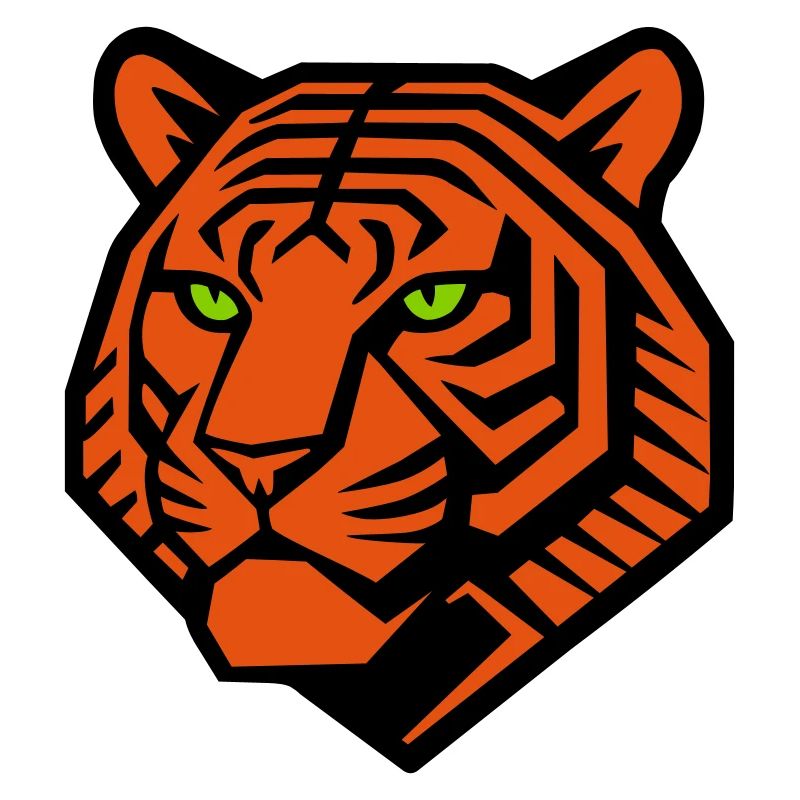 Geometric Tiger - Vector Design