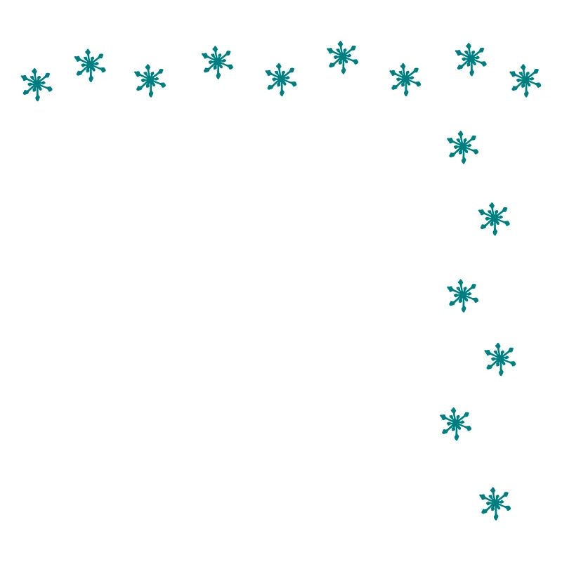 Frame from small glitter starlets snowflake