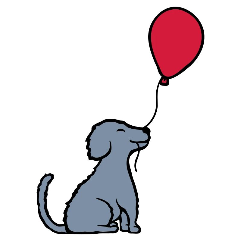 Luftballon Hund cool sitzend