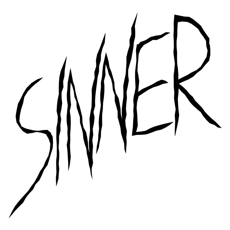 Sinner text design