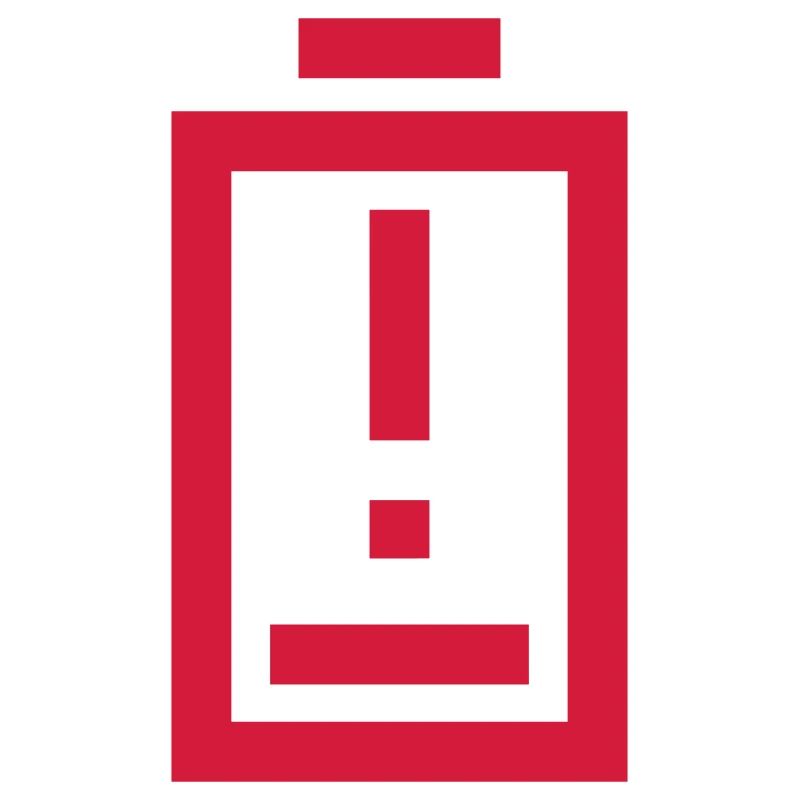Warning Exclamation Point Battery Empty