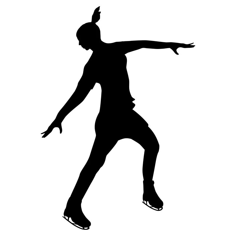 Eiskunstläuferin in stabiler Pose