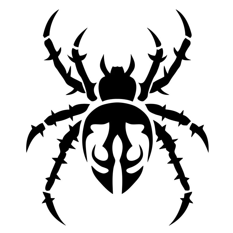 araignee tribal spider spinne 402