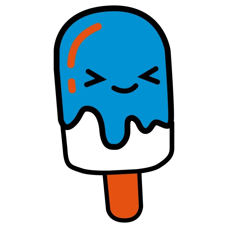 Glace avec le visage