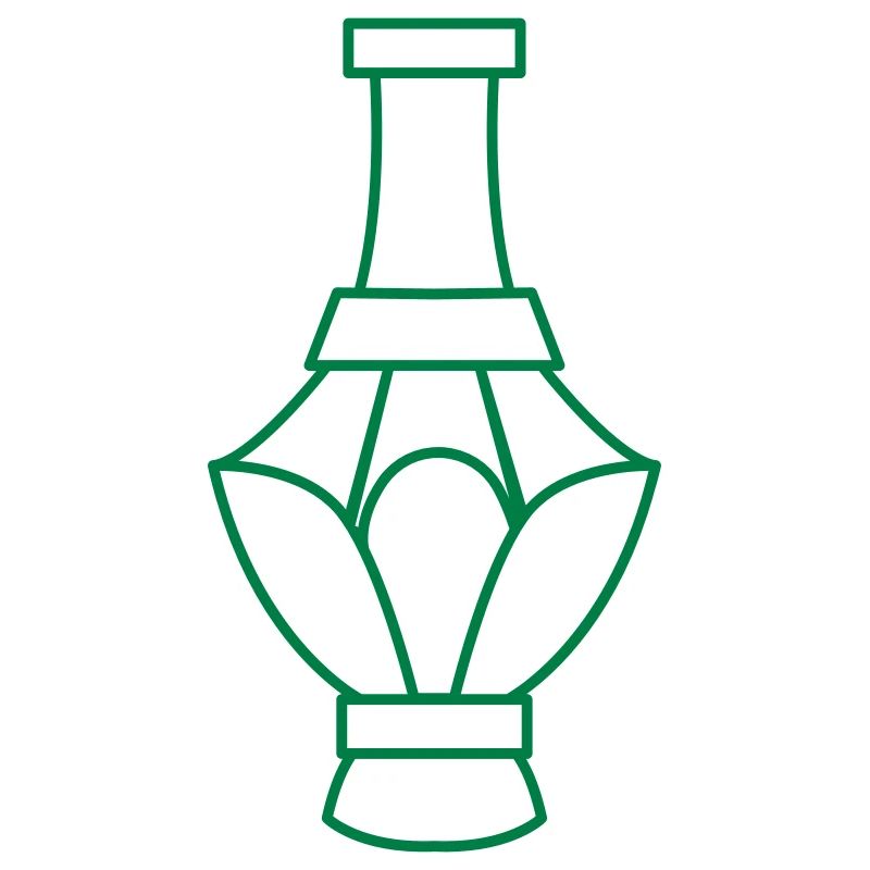 vase de maintien de fleurs sculptées