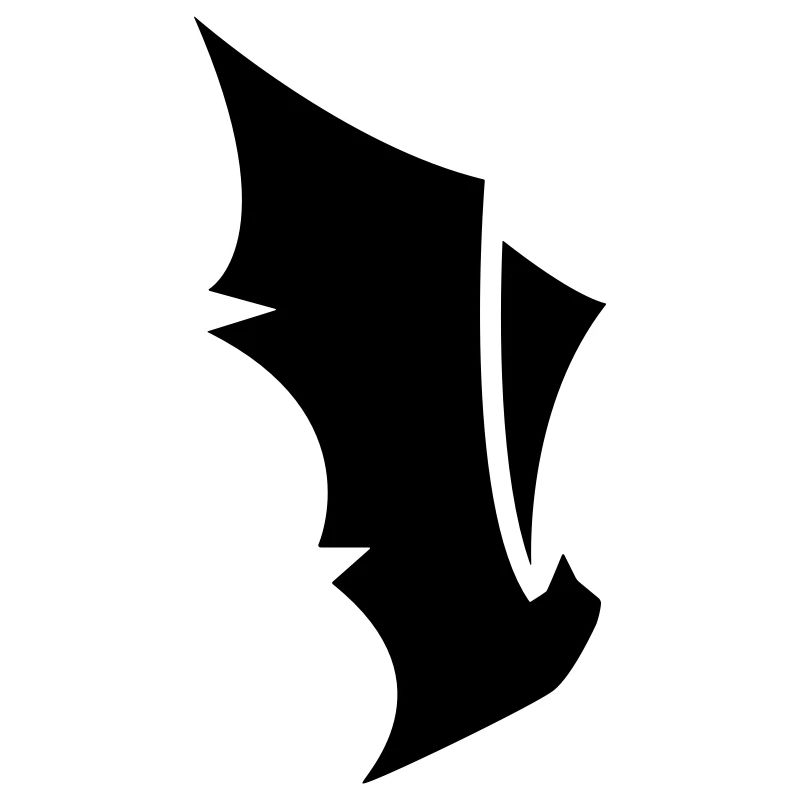 Gothic Bat Symbol – Schwarz-Weiß Motiv