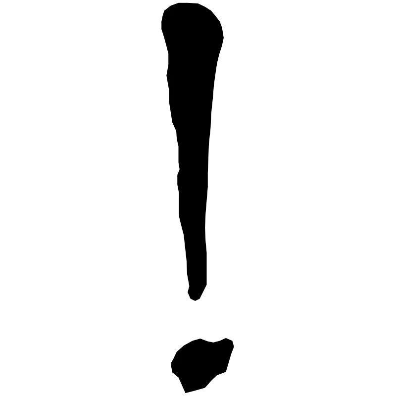Exclamation mark / exclamation mark in black