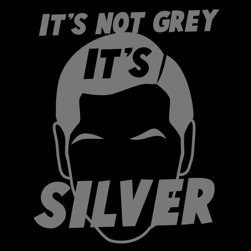 IT's not GREY it's SILVER Fox male man dad