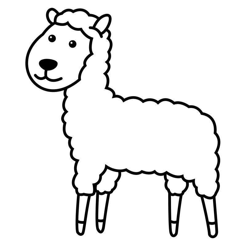 Alpaka Comic Llama Shaf Tier