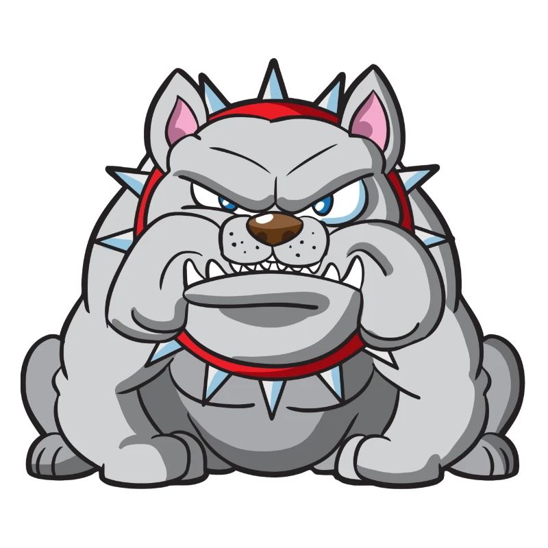 Bulldog Grump with Spiked Collar
