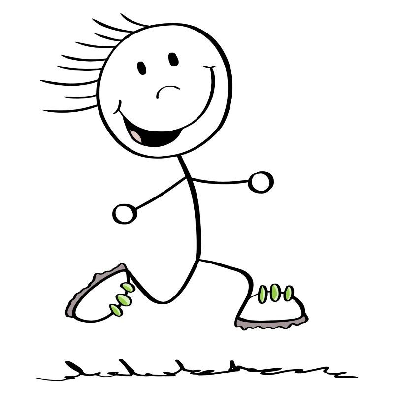 Running stick figure - runner - jogging