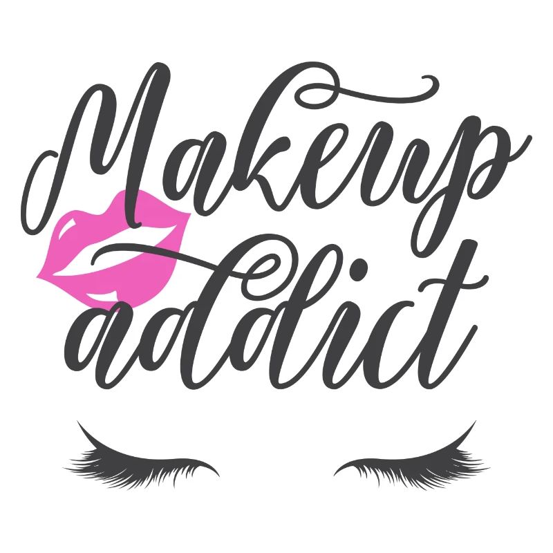 Custom design pink lips long eyes eyelashes
