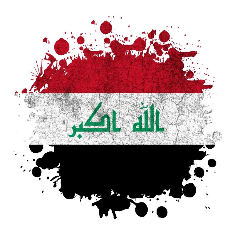 Conception de drapeaux Splash Irak