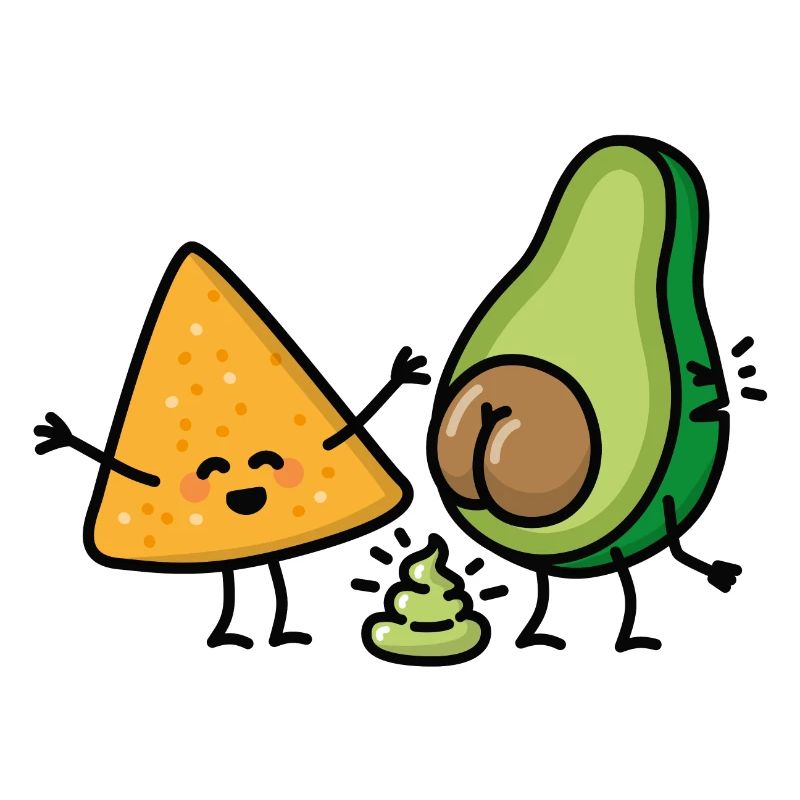 Chips de tortilla de caca d’avocat guacamole merde