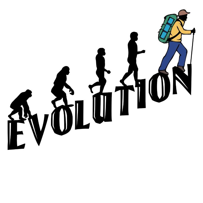 Wandern Evolution Wanderer Wanderung Klettern