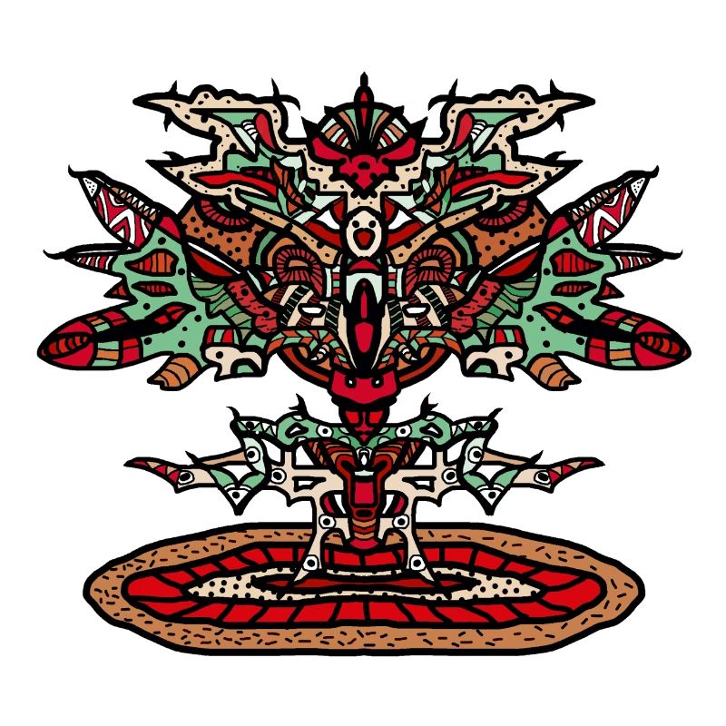 Robot-Drachenbaum tattoo