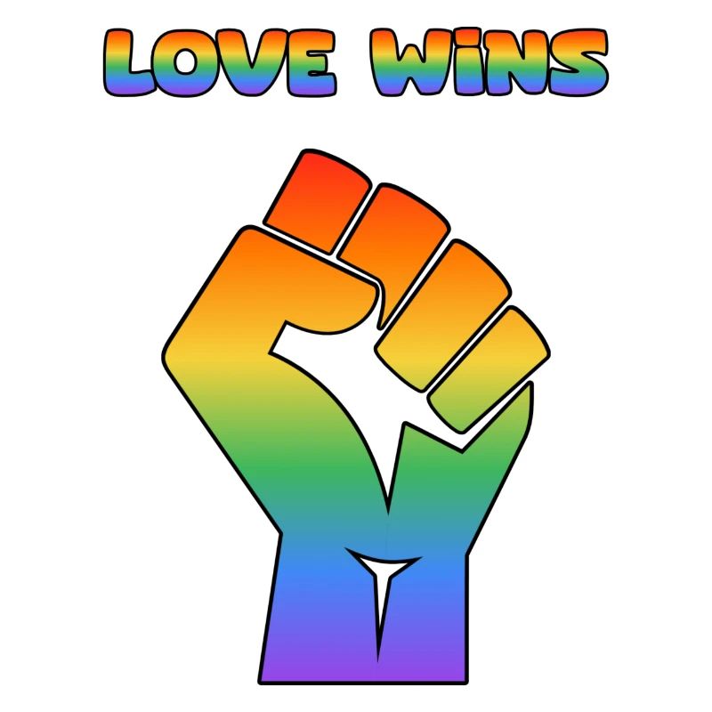 Liebe siegt Pride-Faust Regenbogen