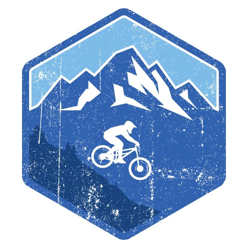 Cycliste de VTT alpin
