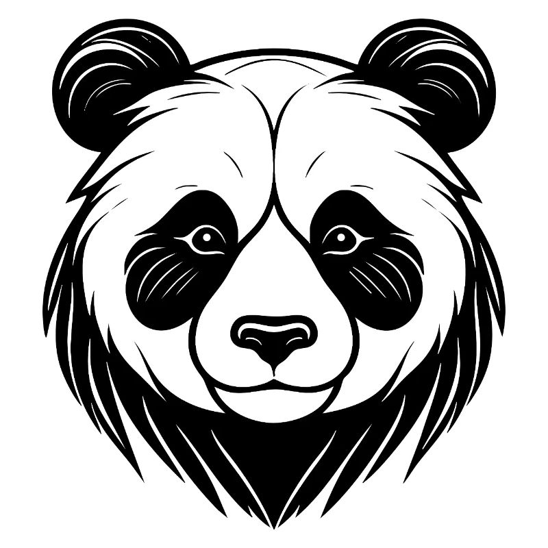 Panda Face Art Design
