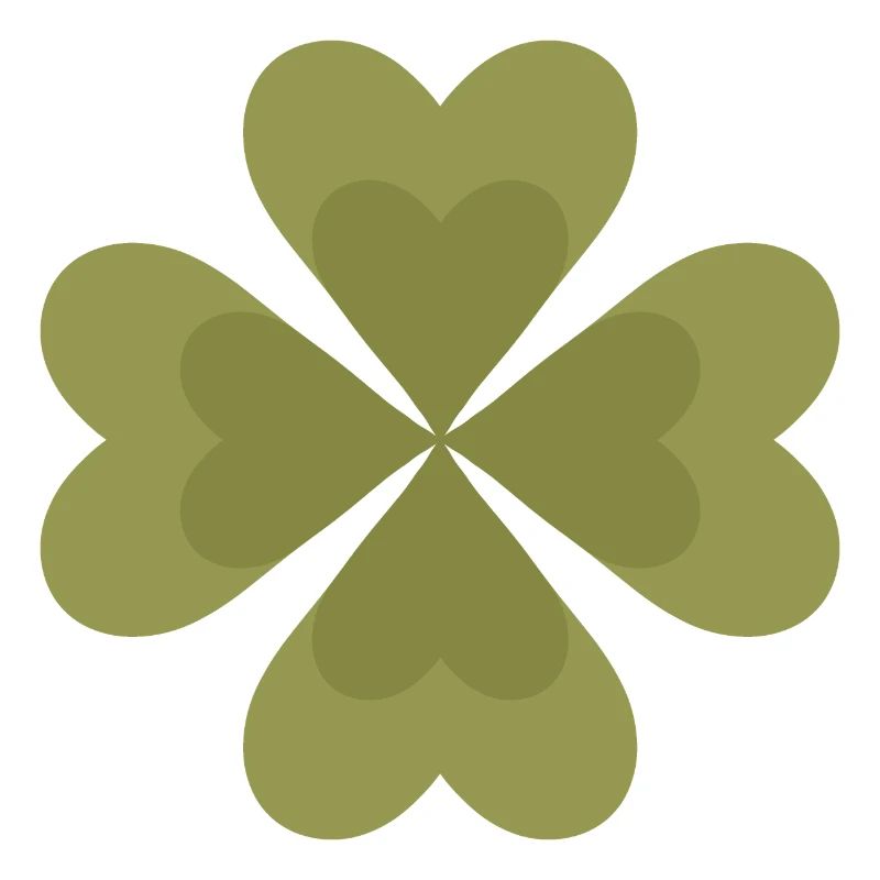 Vierblättriges Kleeblatt-Musterdesign