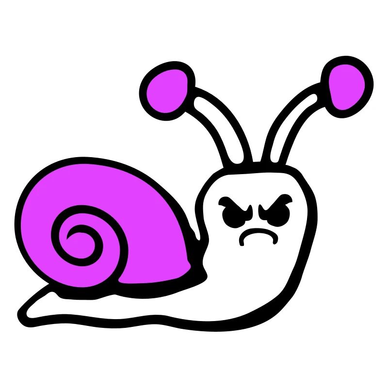 Snail angry angry angry unhappy upset