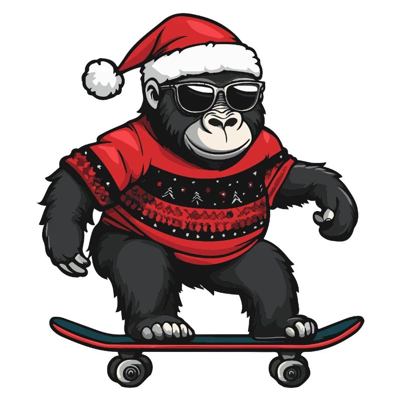 Gorille Noël drôle