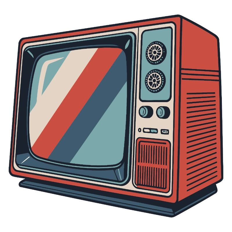 Retro TV Stripes Vintage Pattern