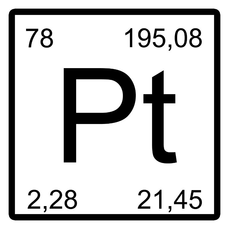 Platinum Pt Element Typog