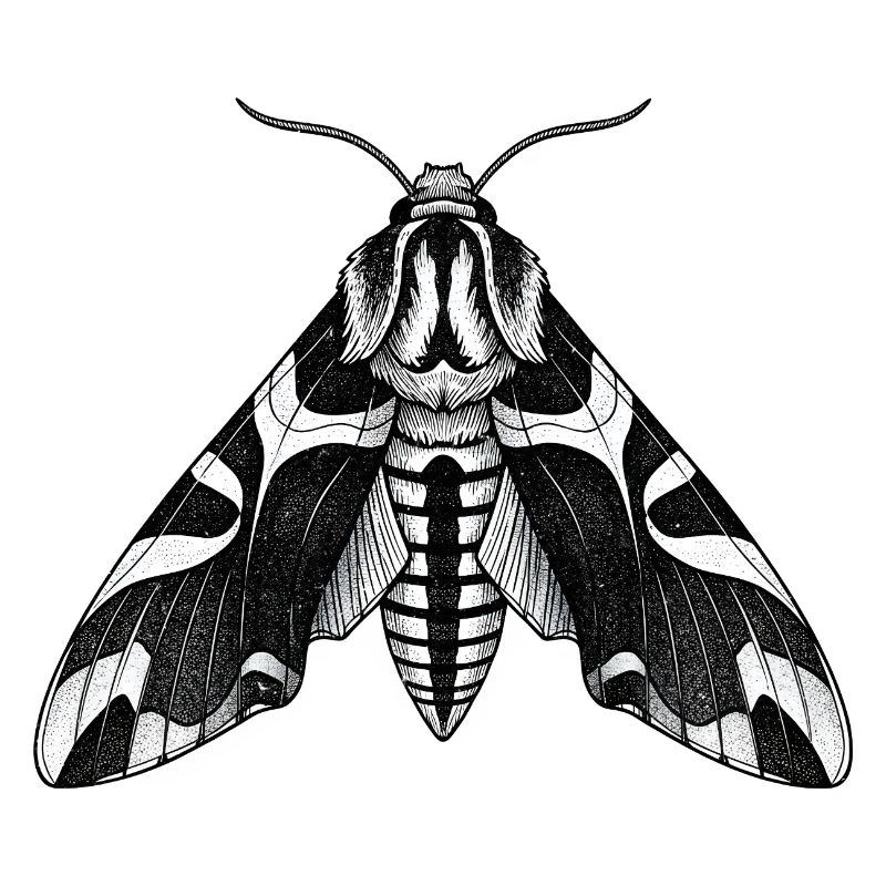 Moth Shadow Pattern Moth Black Moth