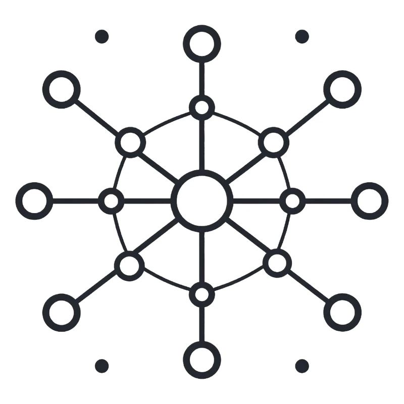 Central Network Star Pattern