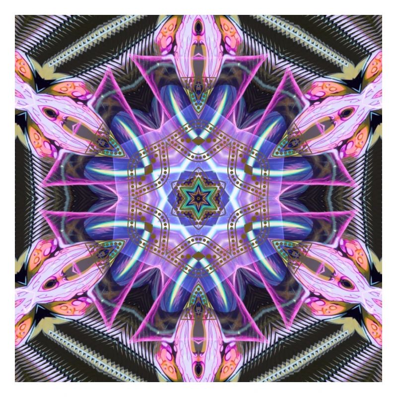 Psychedelic Neon Mandala Pattern