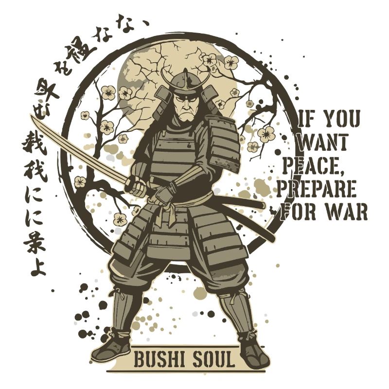 Bushi Seele Samurai in Blüten