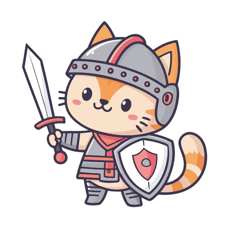 Chat Chevalier Miniature