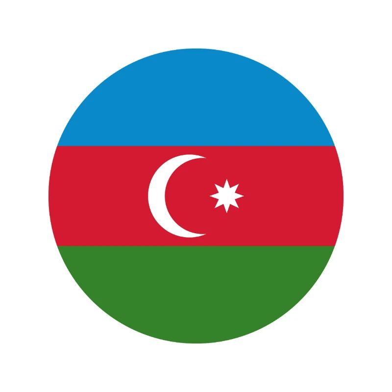 Drapeau rond de l’Azerbaïdjan