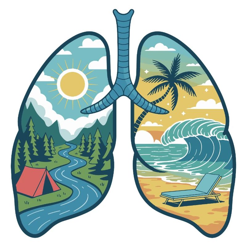 Lungs Nature Mountains Forest River Beach Sea Waves