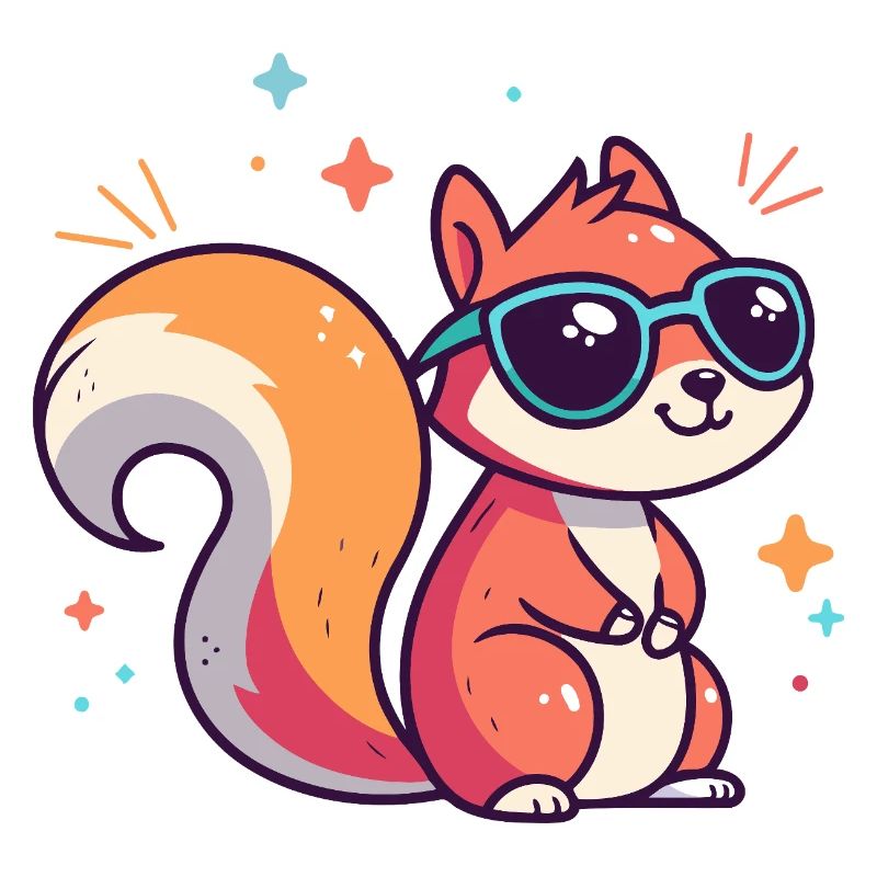 Schicke Eichhörnchen-Sonnenbrille