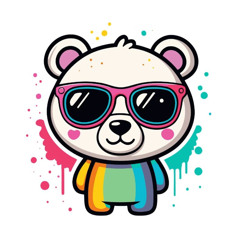 Rainbow Panda Glasses