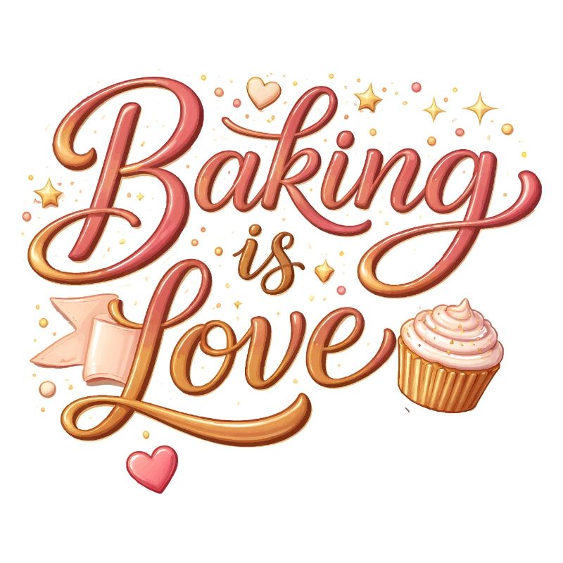 Baking is Love Backen Spruch Design