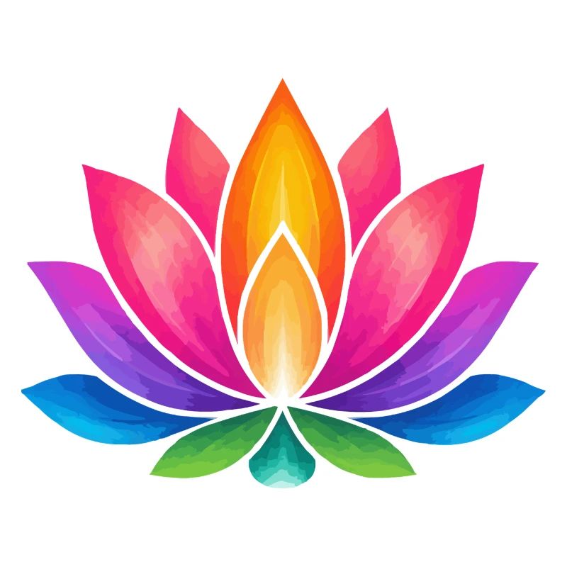 Explosion de couleurs de la fleur de lotus lumineuse