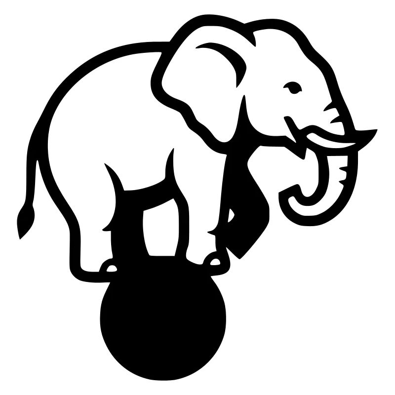 Elephant Ball Circus Acrobatics