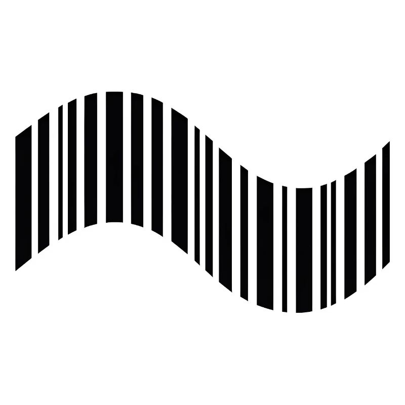 Code-barres en forme ondulée