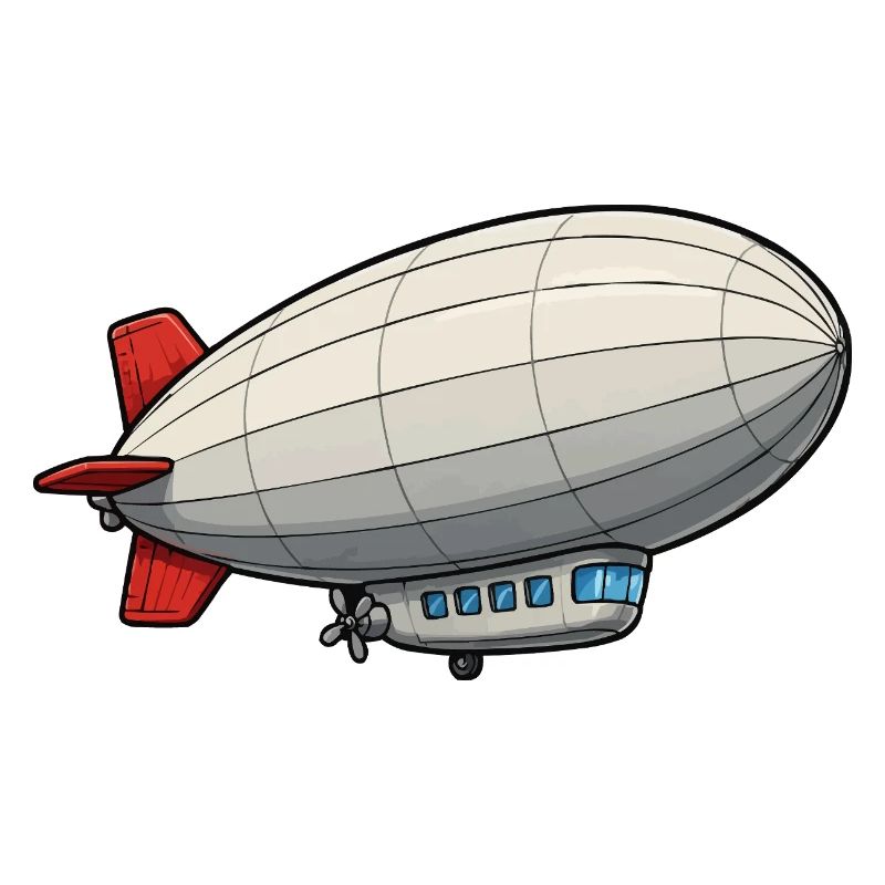 Zeppelin de dessins animés de dirigeables