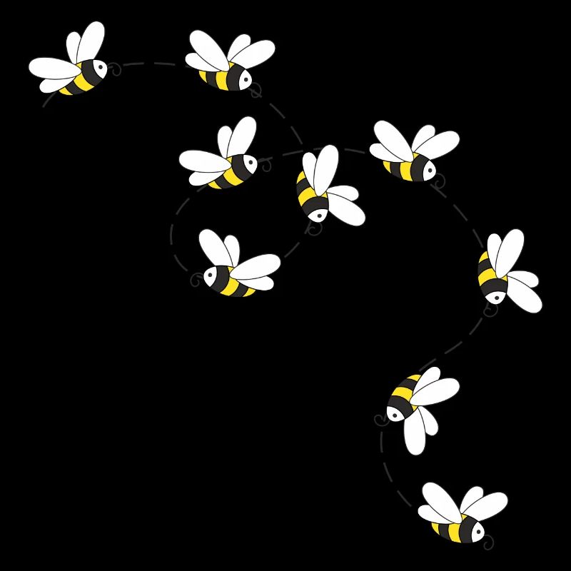 Bees fly