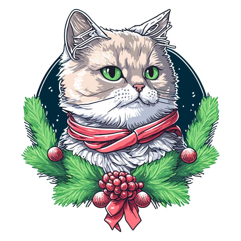 Schönes Weihnachtskatzendesign, ein ausgezeichnetes Weihnachtsgeschenk