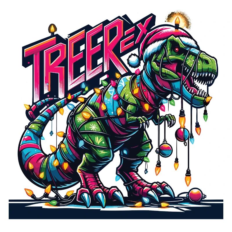 Tree-Rex T-Rex Dinosaur Rocks Christmas