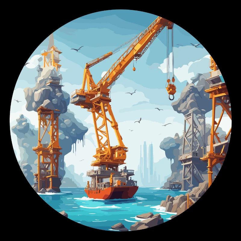 Crane / construction site / winch / crane system